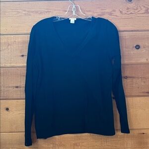 J. Crew black v neck sweater
